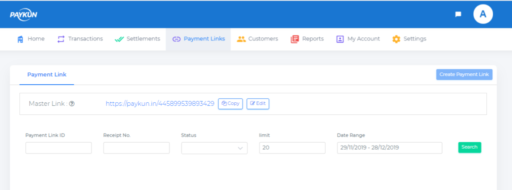 Payment-Links-Tab