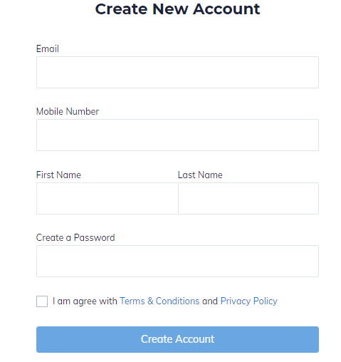 Create new account